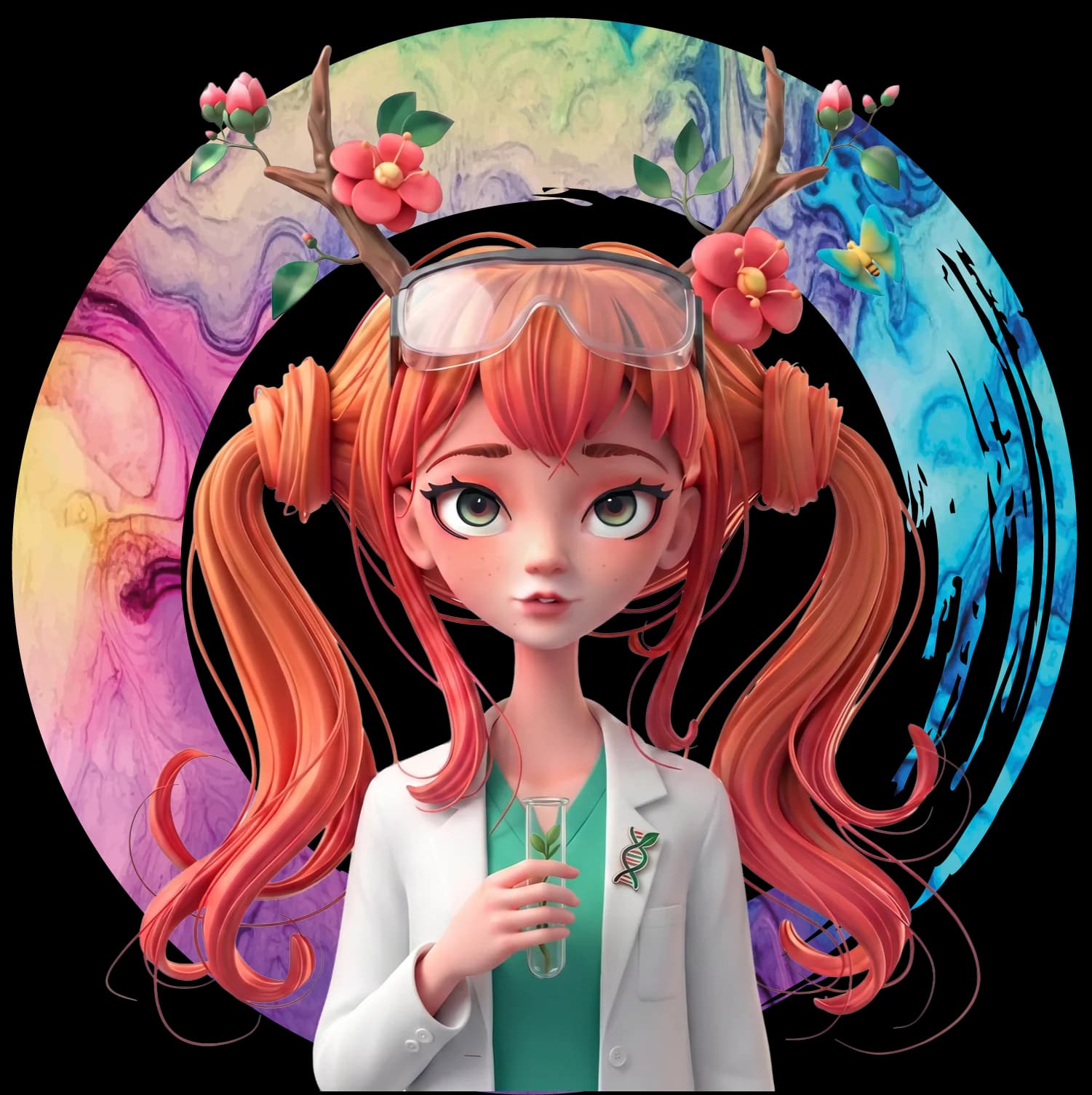 Mascot นักวิทยาศาสตร์ชีววิทยา 360 Concepts in Biology